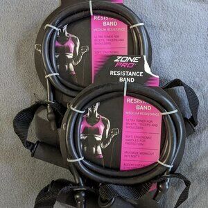 (2 )Zone Pro‎ Medium resistance bands soft handles